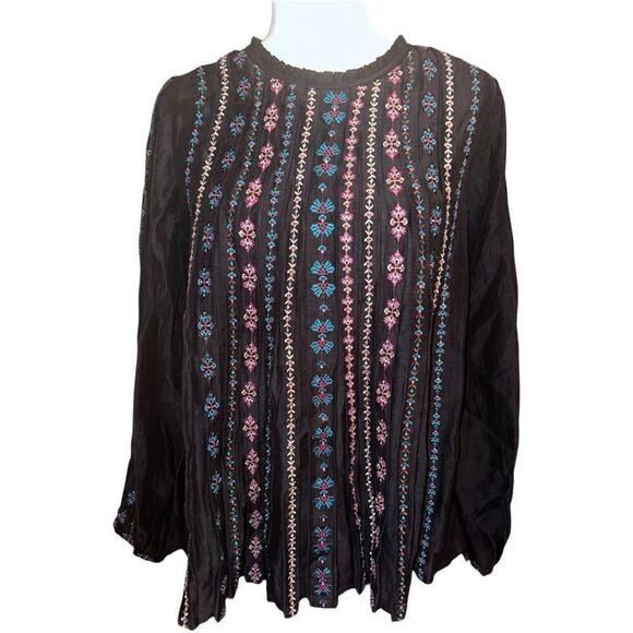 🔆Final Sale🔆 Johnny Was | NWTs Embroidered Calico Blouse Size Small - Picture 4 of 9